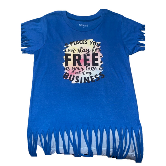 NWT Royal Blue Small Fringe Shirt - Picture 2 of 2